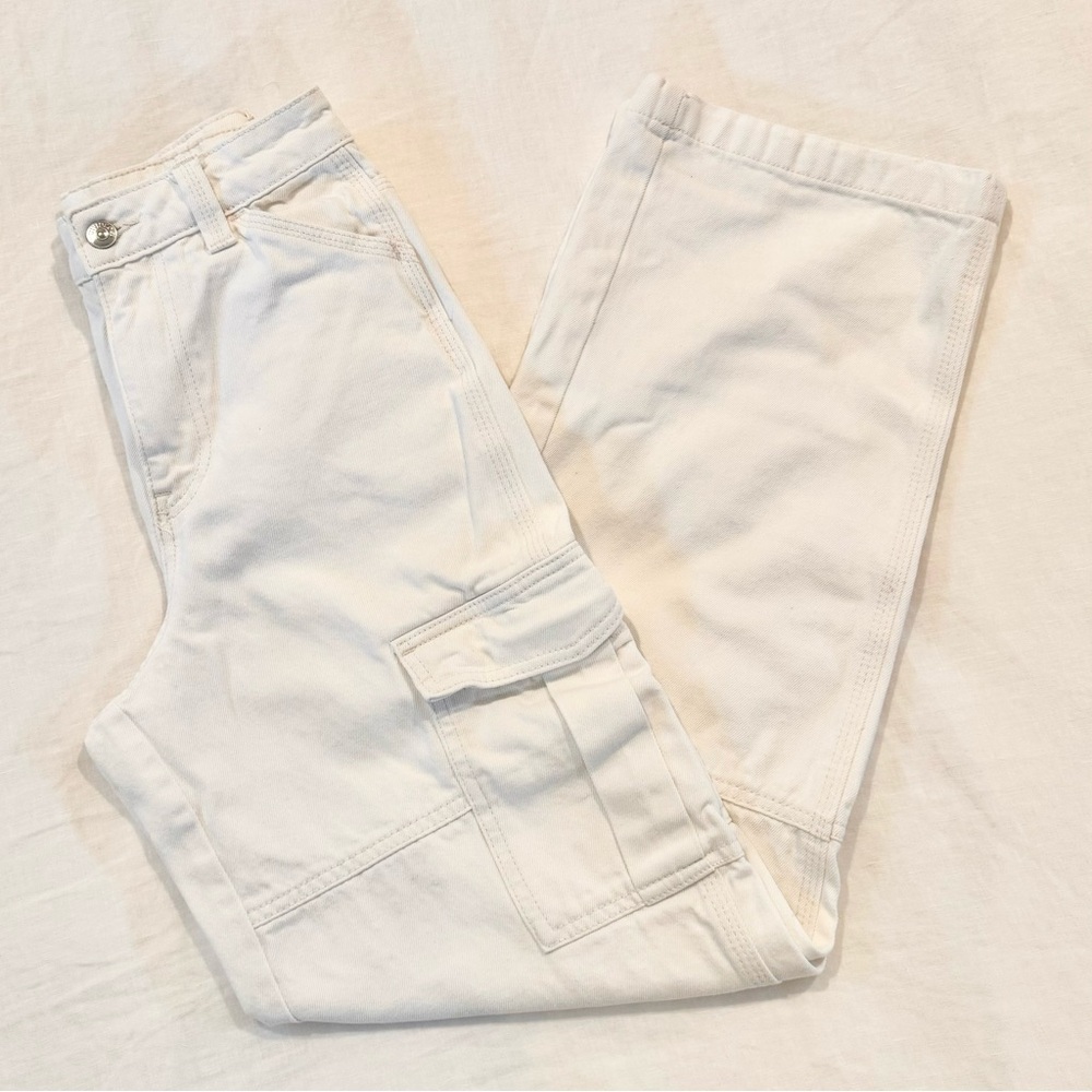 H&M Wide Leg Denim Cargo Pants